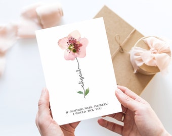 Muttertagsgrußkarte, Personalisiertes Geschenk Muttertag, Geburtstagskarte, Muttertagsgrußkarte, Muttertagsgeschenk, Muttertagsgeschenk C24