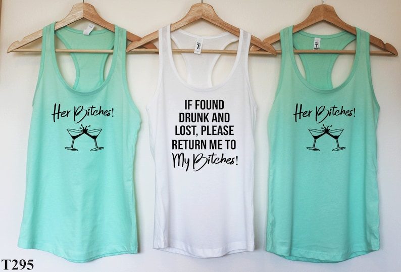 Bachelorette Party Tank Tops, Beach Bachelorette, Mermaid Bachelorette, Cheers Bitches shirt, Beach Party Shirts, Miami Bachelorette, T295 image 3
