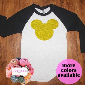 Mickey, Mickey Head Silhouette , Mickey Head Tank Top, Glitter Disney Raglan,Disney Mickey Shirt,Disney Head Shirt,Minnie Head Tank Top,T241