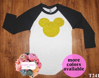 Mickey, Mickey Head Silhouette , Mickey Head Tank Top, Glitter Disney Raglan,Disney Mickey Shirt,Disney Head Shirt,Minnie Head Tank Top,T241