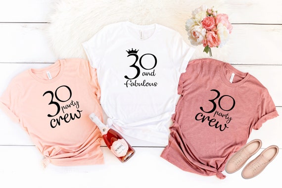 30 And Fabulous T-Shirt 30th Birthday Crown Pink Gift Women 30 And Fabulous T-Shirt 30th Birthday Crown Pink Gift Women