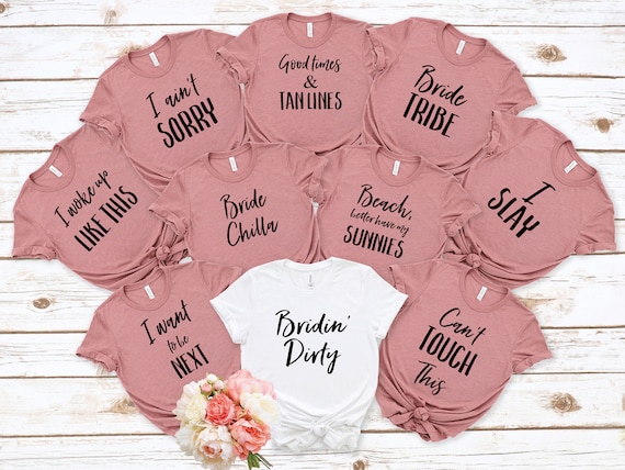 Bachelorette Party Shirts Bridin' Dirty 