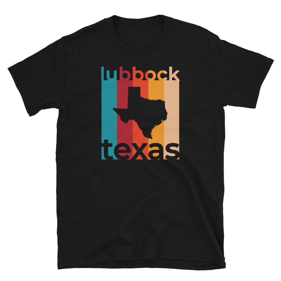 Lubbock Texas T Shirt Unisex TX Vintage Retro Cutout Etsy