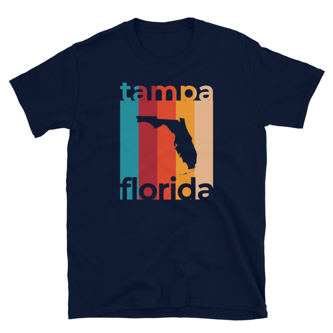 Tampa Bay Florida T Shirt Unisex FL Vintage Retro Cutout | Etsy