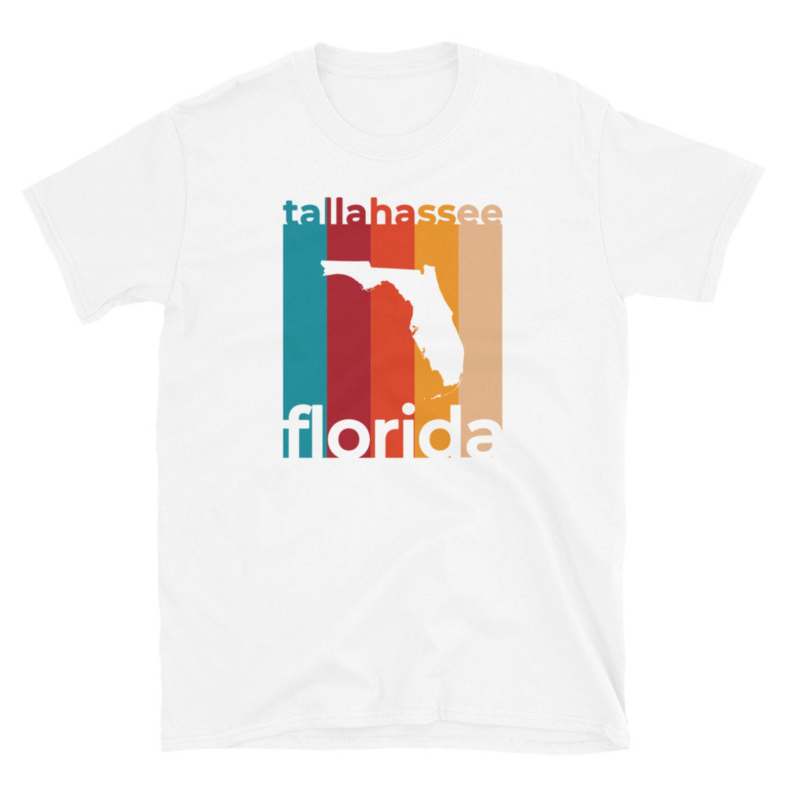 Tallahassee Florida T Shirt Unisex FL Vintage Retro Cutout Etsy