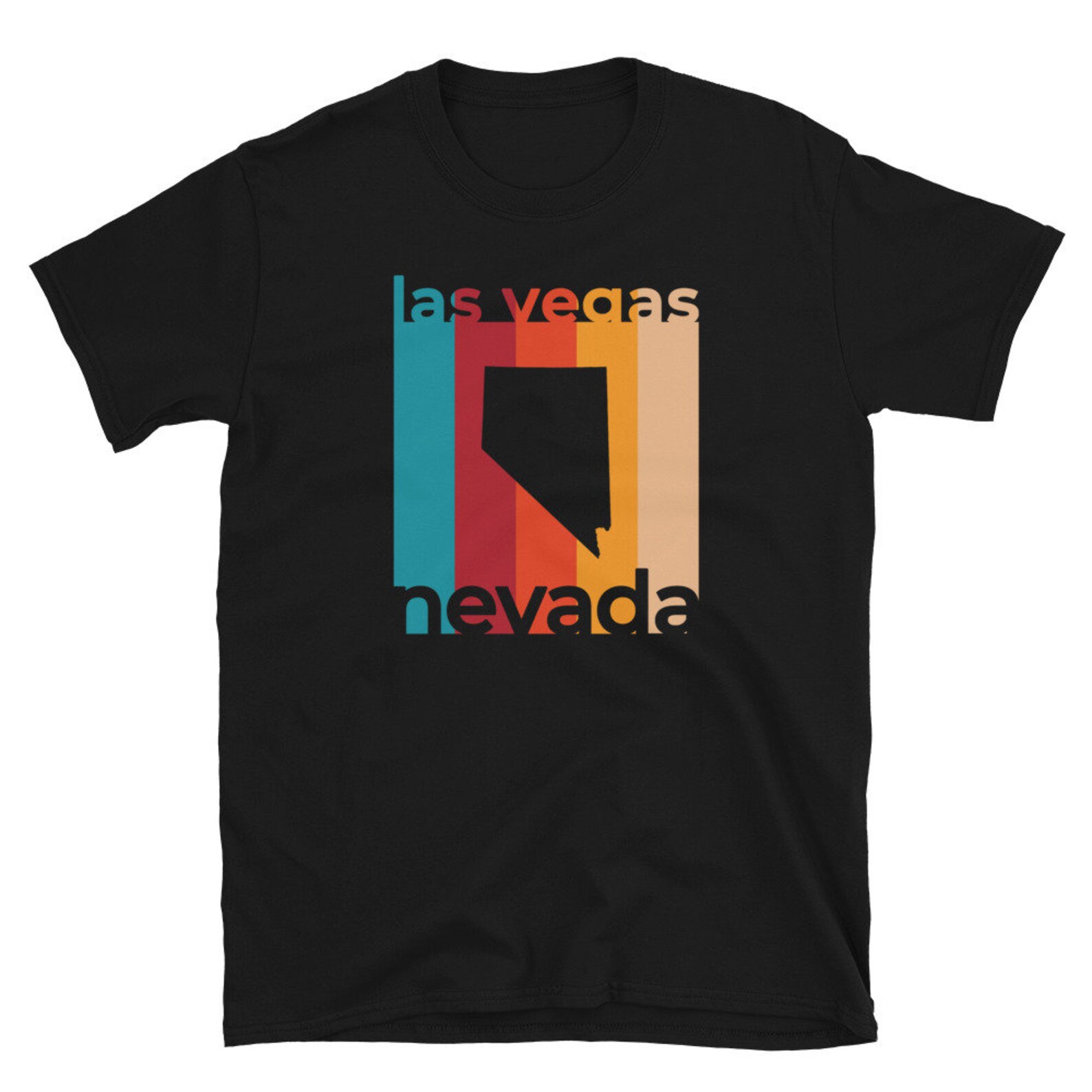 Las Vegas Nevada T Shirt Unisex NV Vintage Retro Cutout | Etsy