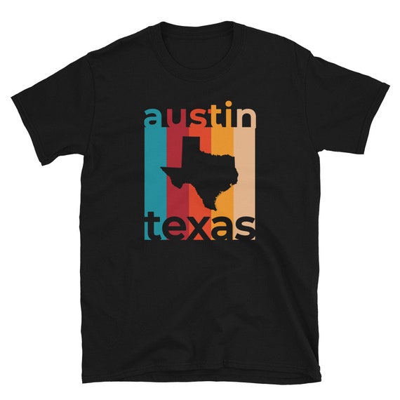 Austin Texas T Shirt Unisex TX Vintage Retro Cutout Etsy