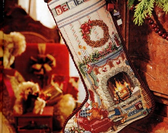 Cozy Christmas Stocking cross stitch pattern - INSTANT DOWNLOAD