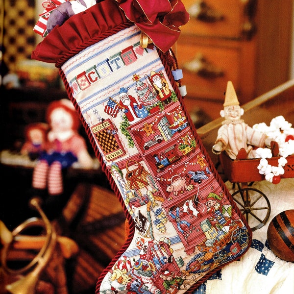 Children's Room Christmas Stocking cross stitch pattern - INSTANT DOWNLOAD