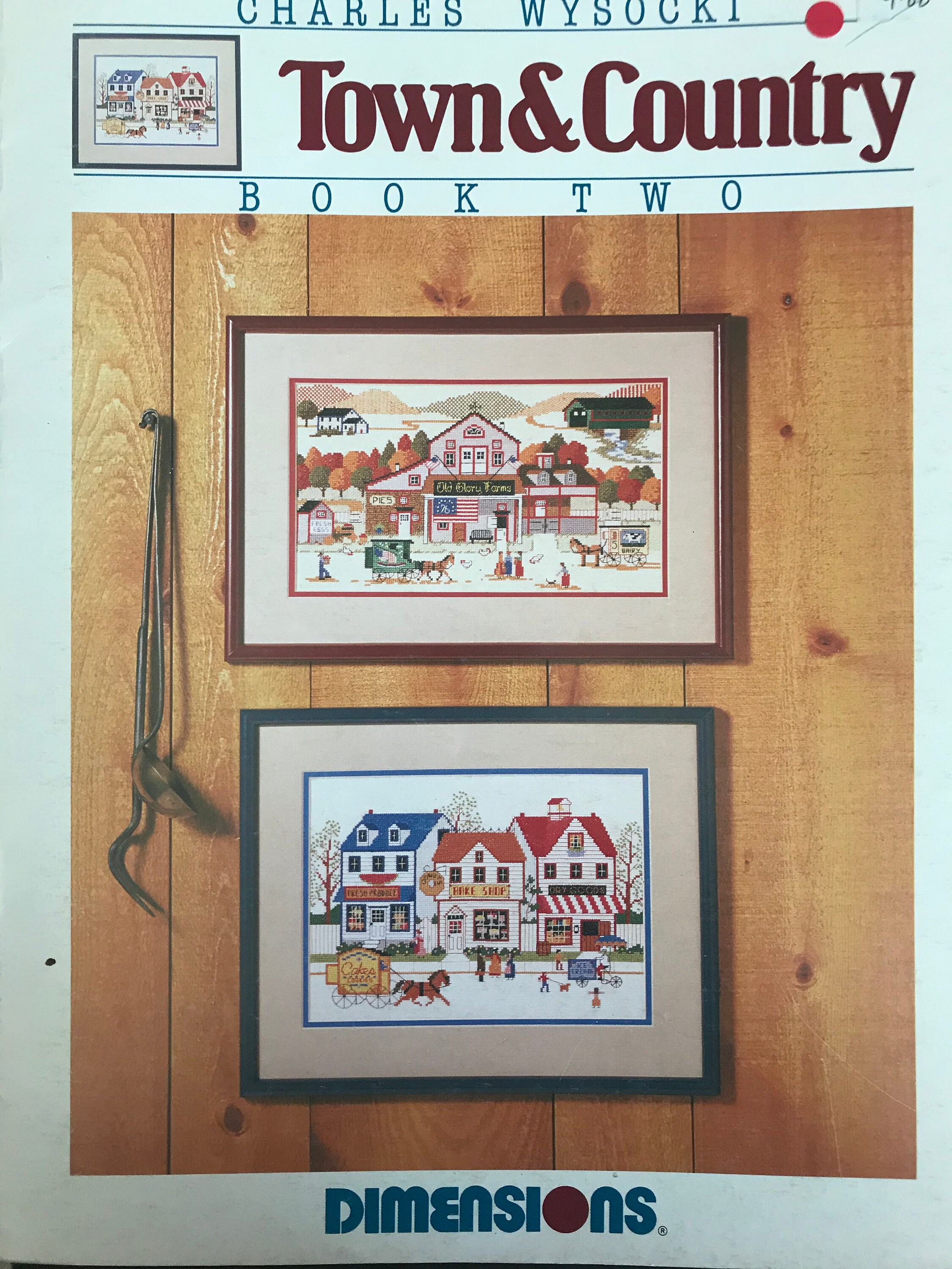 Embroidered Art Framed Cross Stitch Wall Hanging Handmade Charles