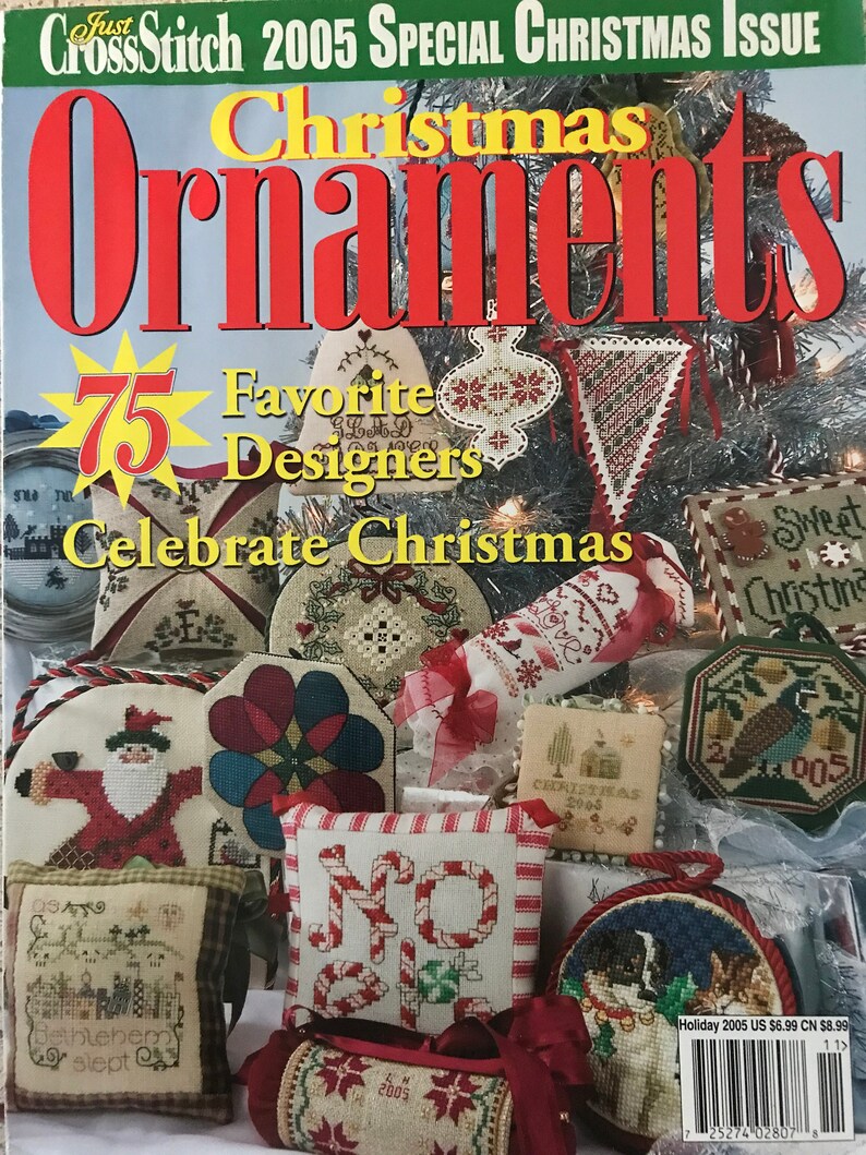 Just Cross Stitch Christmas Ornaments 2005
