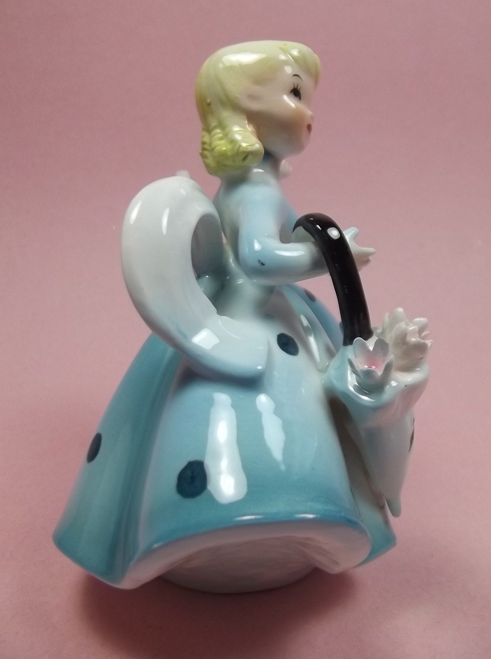 Lefton Vintage April Birthday Calendar Girl Figurine Holding - Etsy