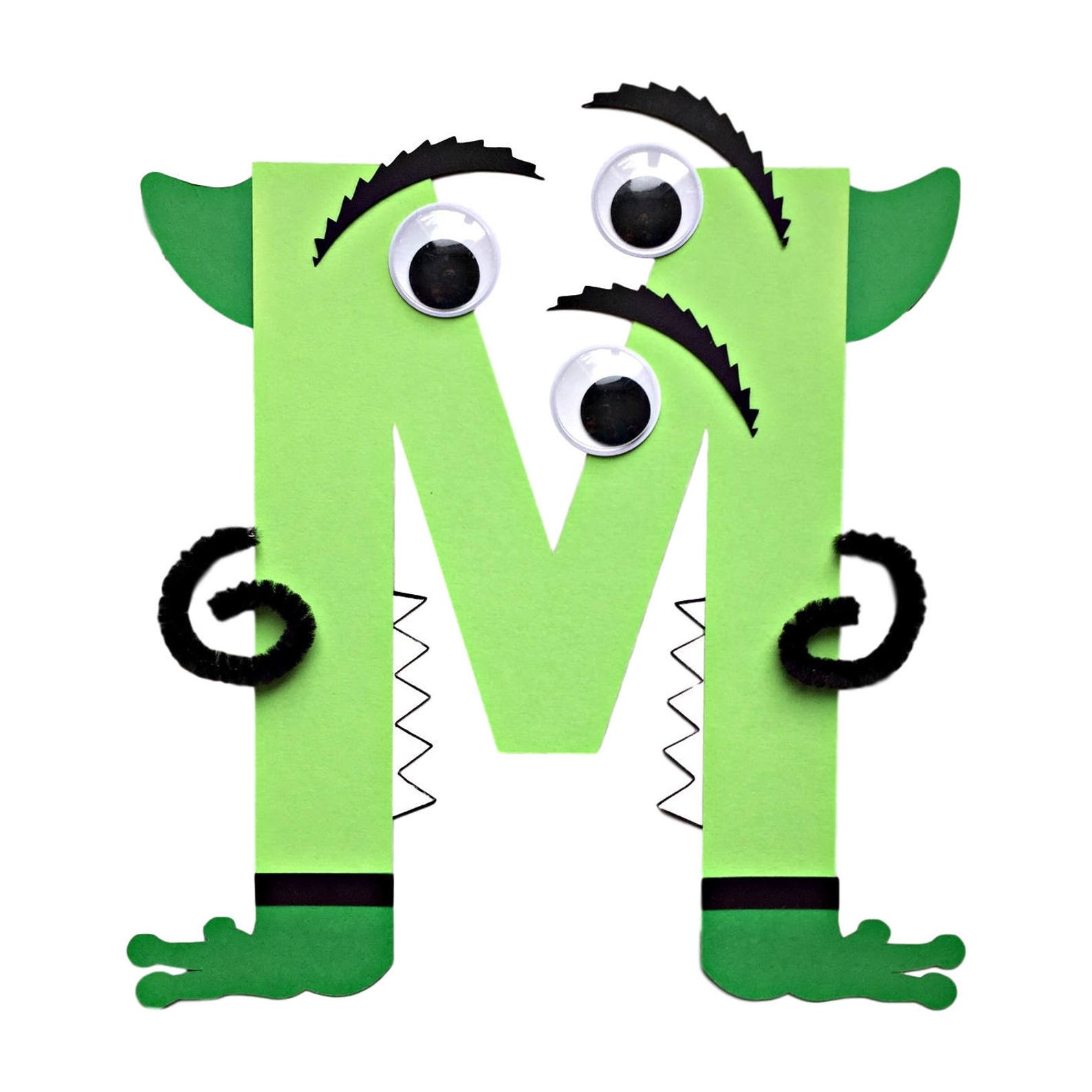 Letter Craft Kit or Wall Art M is for Monster Etsy Canada