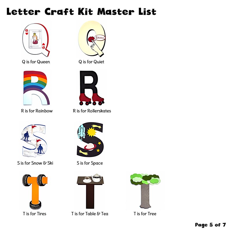 Alphabet Craft Kit 26 Letters | Etsy