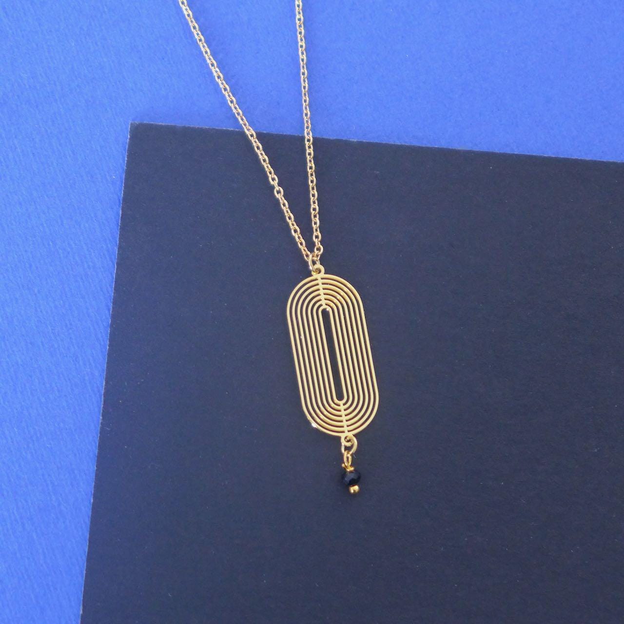 Collier Vintage En Argent Massif Style Années Folles - Bijou Ancien - Occasion