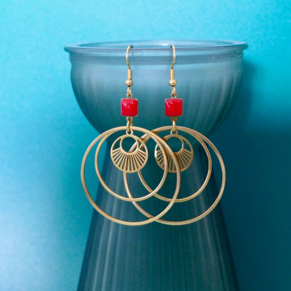 Orecchini A Cerchio Geometrici In Acciaio Inossidabile Per Donna – Eleganti E Ipoallergenici, Con Confezione Regalo
