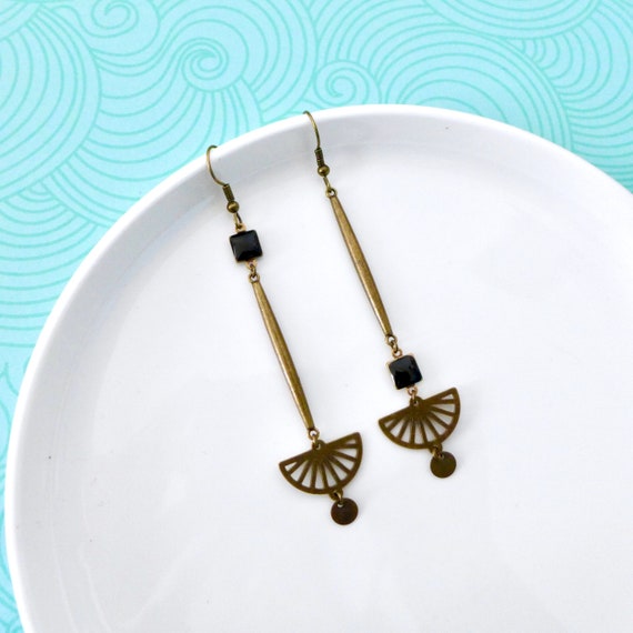 Etsy asymmetrical earrings deals