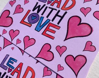Lead with Love Postcard