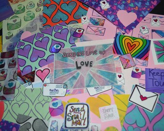 Happy Mail Assorted Stationery - 30+ Pieces of Snail Mail Stickers and Papers