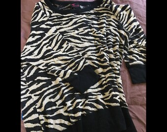 zebra print jumper dress
