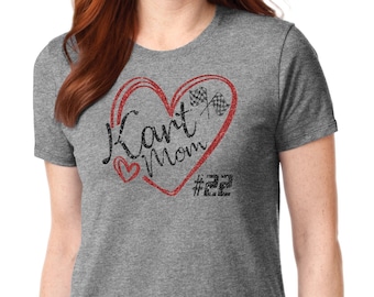 Camiseta de carreras de Kart Mom / Camiseta personalizada de mamá del equipo