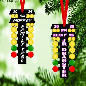 Drag Racing Tree Ornament| Holiday| Christmas| Décor|