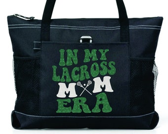 In My Lacrosse Mom Era| Mom Tote| Sports Mom| Baseball| Football| Soccer| Basketball| Volleyball| Custom Sports| Sport| Eras