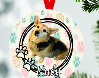 Custom Dog Ornament| Holiday| Christmas| Décor|