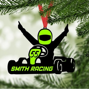 Go Kart Custom Shaped Ornament| Holiday| Christmas| Décor| NHRA