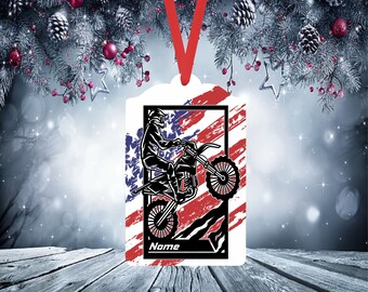 Custom Motocross Ornament| Holiday| Christmas| Décor|