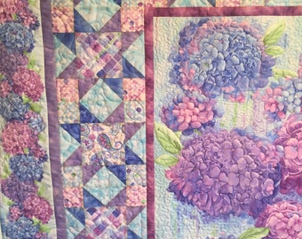 Garden Star Hydrangeas Quilt
