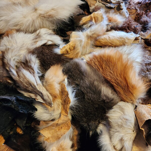 1 pound mystery scrap fur grab bag bulk real fur wholesale for crafting leathercraft fly fishing real fur scraps
