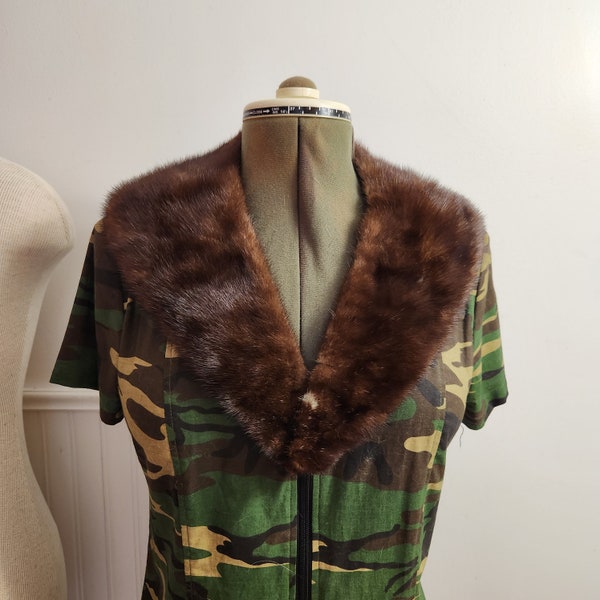 Vintage brown mink fur collar discounted real fur stole for costume, crafting, sewing, jackets real brown fur real mink fur 1940s 1950s