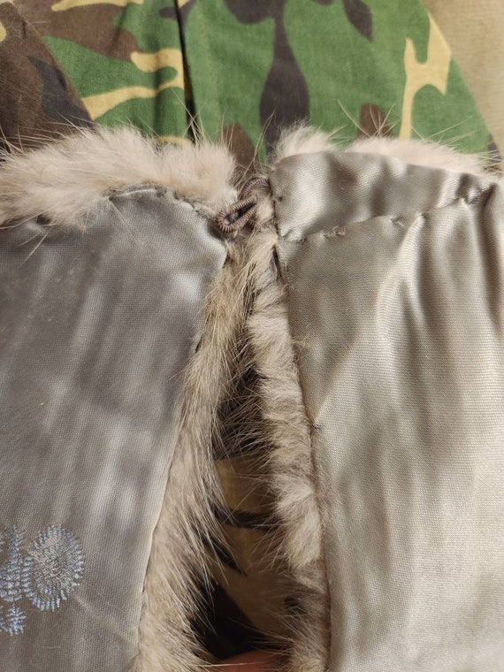 vintage/antique silver violet mink fur collar wit… - image 7