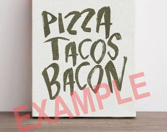 Pizza Tacos Bacon Vector File - JPG AI SVG - Clipart - Vinyl - Cricut - Silhouette Cameo - Home Cutting Systems