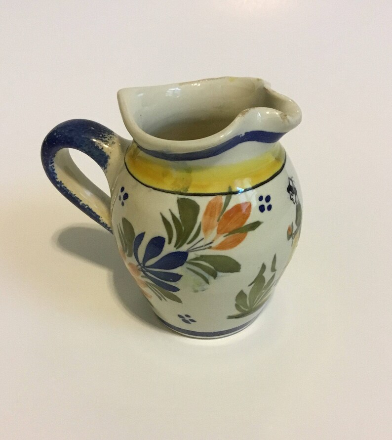 Vintage Henriot Quimper Small Jug Pitcher Creamer Etsy