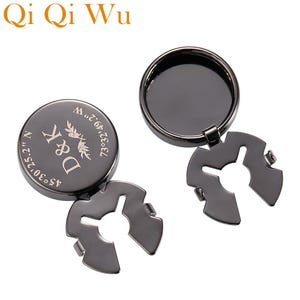 Gemelos personalizados para hombre, gemelos de boda, botones, logotipo grabado personalizado, camisa de traje, joyería redonda, regalos.