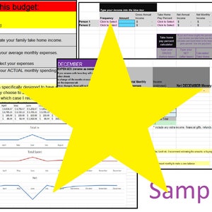 Custom Budget Spreadsheet- Excel Download