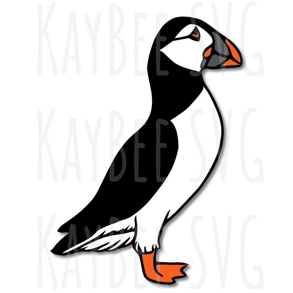 Puffin SVG PNG JPG Clipart Digital Cut File Download for Cricut Silhouette Sublimation Printable Art - Commercial Use