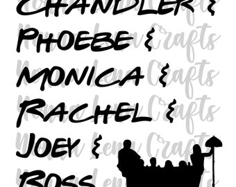Download Friends Tv Names Svg Etsy