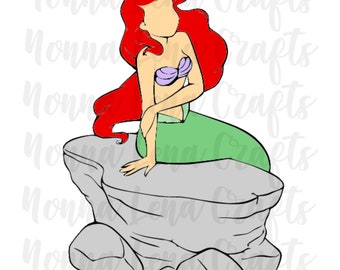 Free Free Mermaid On Rock Svg 741 SVG PNG EPS DXF File