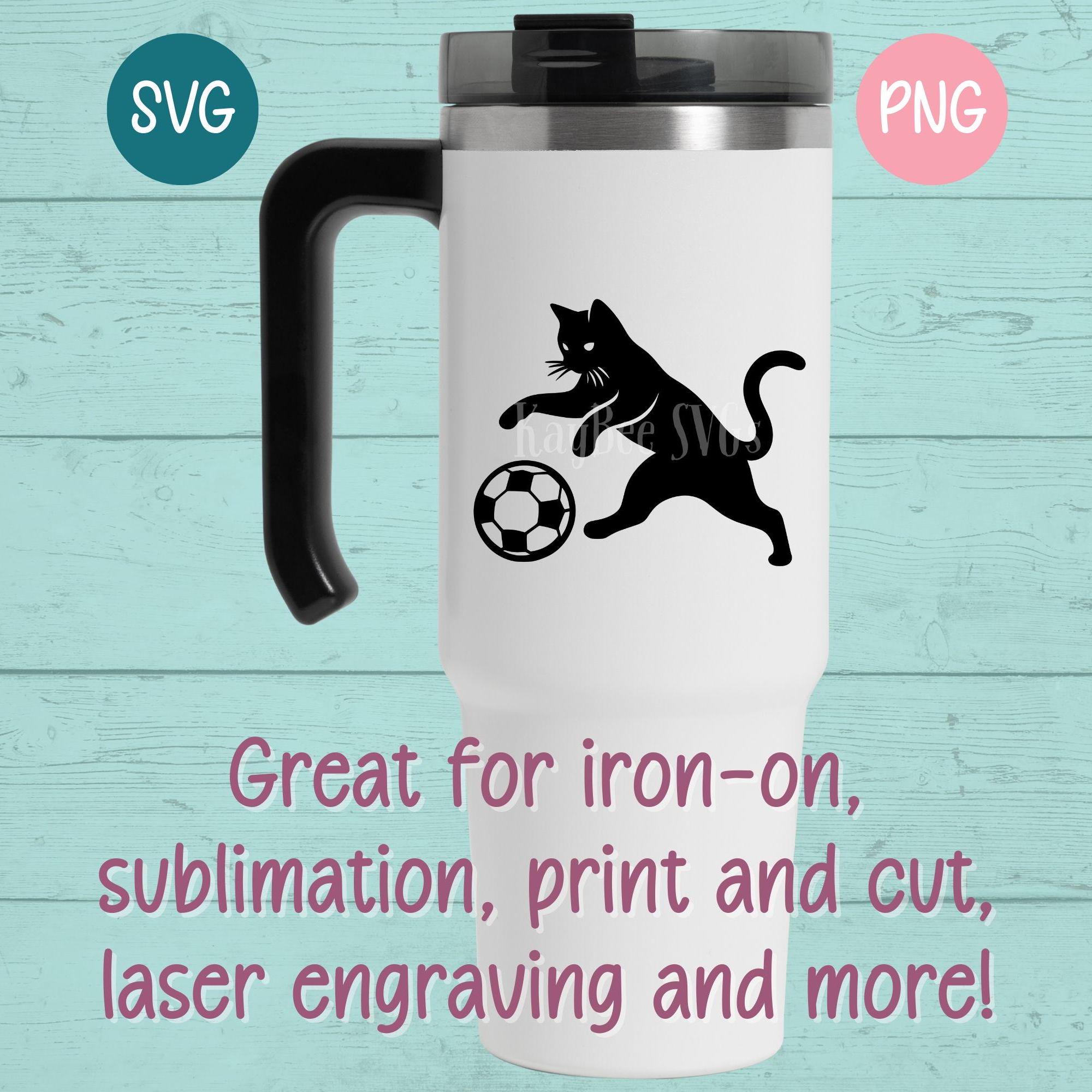 Black Cat Soccer SVG, Playful Kitty Silhouette (digital) - Etsy