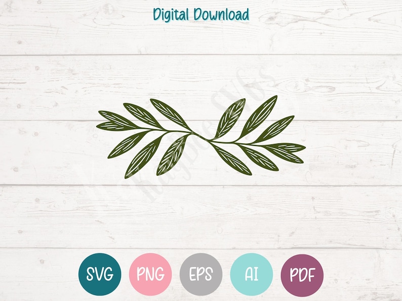 Olive Leaves SVG PNG Clipart Cut Files for Cricut, Silhouette, Laser ...
