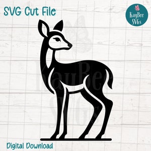 Cierva hembra SVG PNG, clipart para manualidades de vida silvestre y naturaleza / Archivo de corte para Cricut, Silhouette, grabado láser, sublimación, imprimible