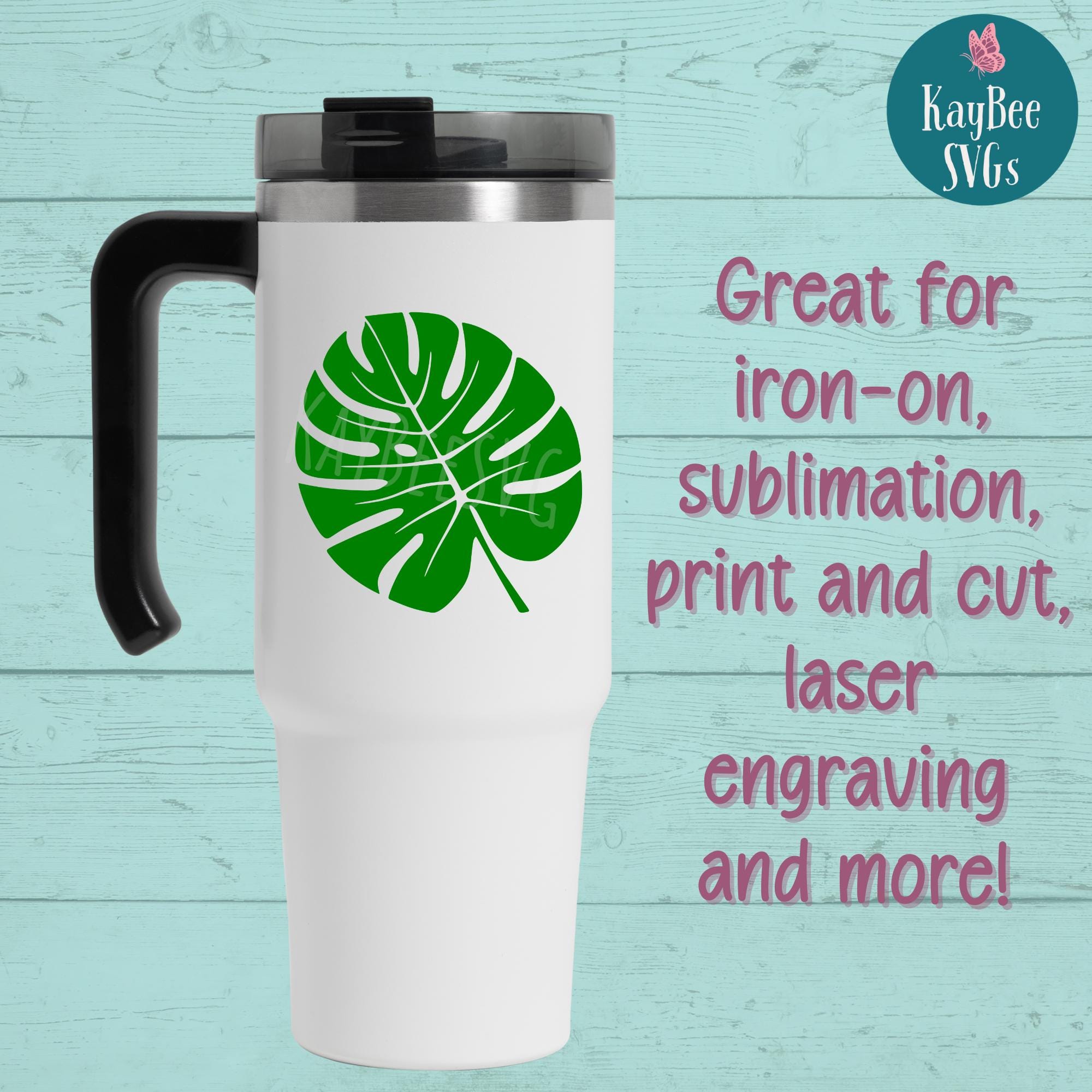Monstera Leaf SVG PNG Clipart Cut Files for Cricut, Silhouette, Laser ...