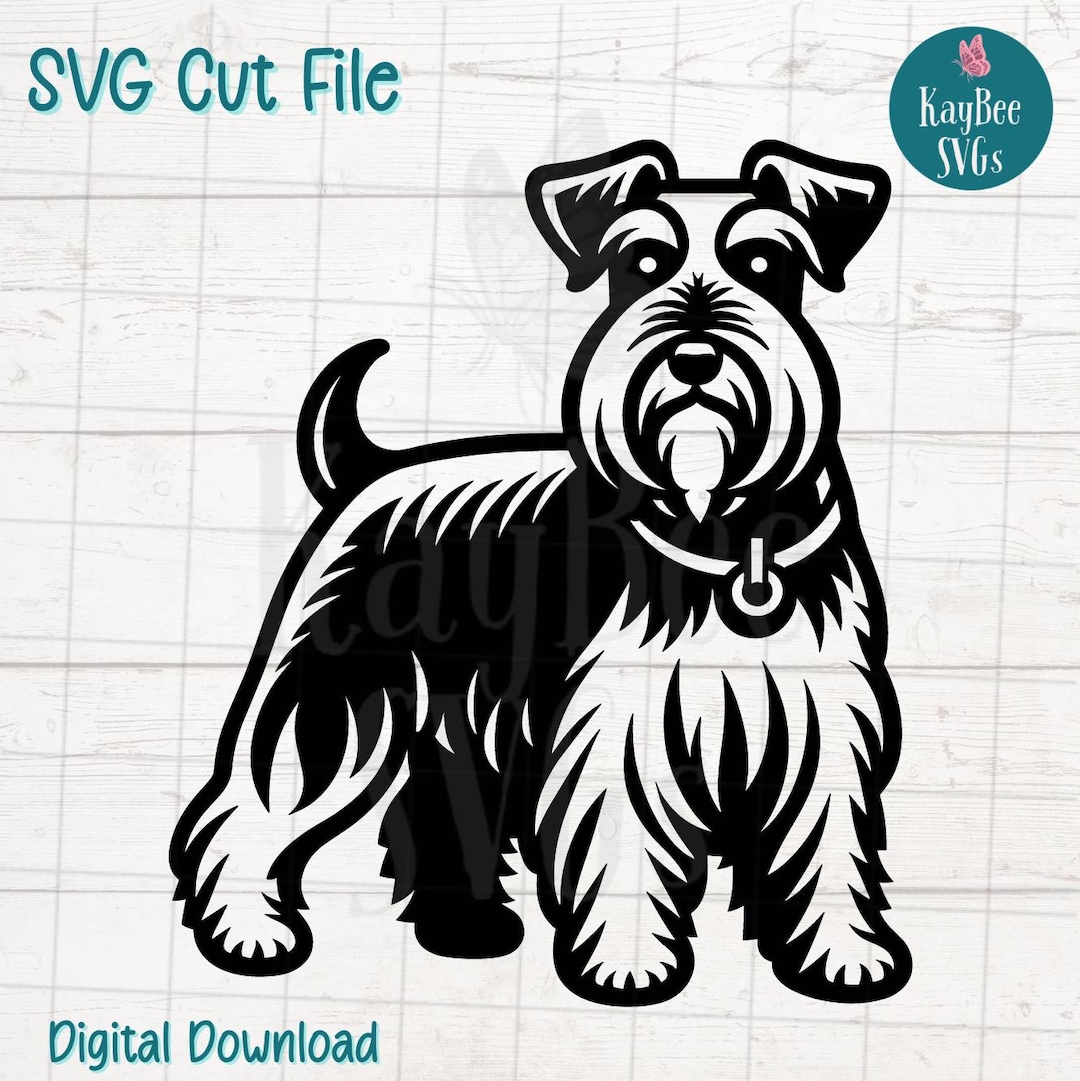 Schnauzer Dog SVG PNG Clipart Cut Files for Cricut, Silhouette, Laser ...