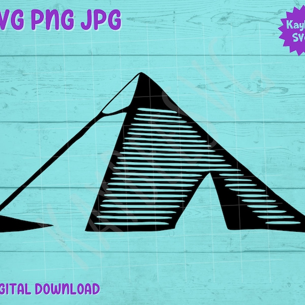 Egyptian Pyramid SVG PNG JPG Clipart Cut File Download for Cricut Silhouette Sublimation Printable Art - Commercial Use