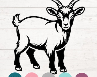 Pygmy Goat SVG PNG Clipart Cut Files for Cricut, Silhouette, Laser Engraving, Sublimation (Digital)