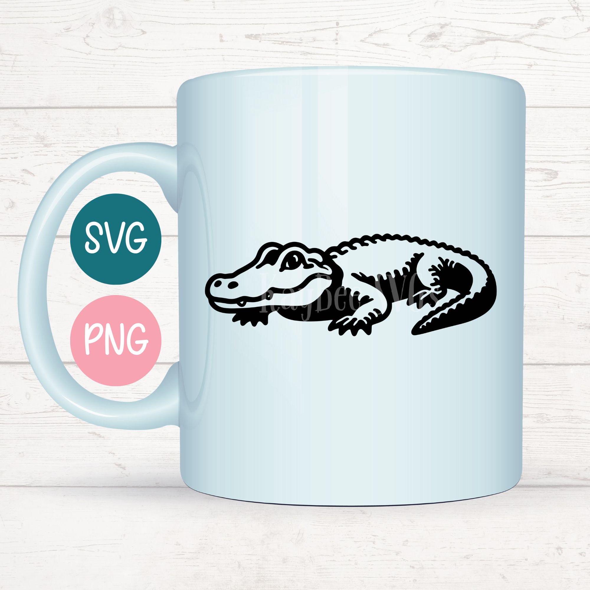 Alligator SVG: Cartoon Reptile Cut File for Cricut, Sublimation ...