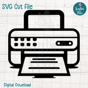 Drucker SVG PNG Büro Ausstattung Clipart für Tech und Home Office Handwerk | Schneidedatei für Cricut, Silhouette, Lasergravur, Sublimation